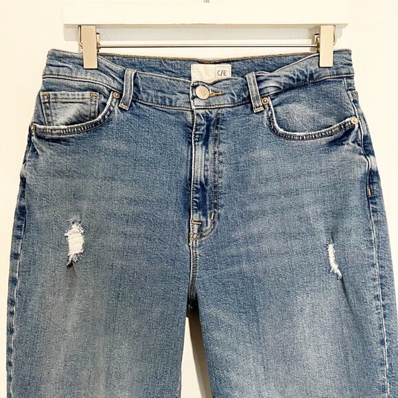 Current/Elliott Denim Sunny Distressed The Original Boyfriend Jeans Blue Size 29 - Picture 4 of 10
